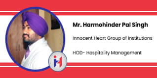 Innocent Heart Group of Institutions, Jalandhar, HOD-  Hospitality Management : Mr. Harmohinder Pal Singh Interview